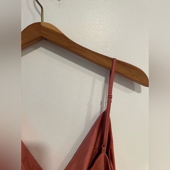 Wilfred Davina Satin Side Ruched Adjustable Length Slip Dress Medium Aritzia - Picture 10 of 12